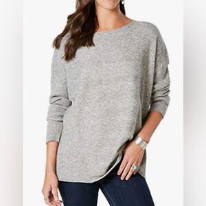 Style & Co. Mixed-Rib Tunic Sweater. Gray/white blend. Women’s Size XXL.